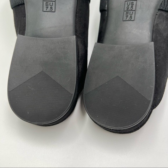 Aerosoles Womens Size 9.5 Look Out Black Fabric Microsuede Slides‎ Mules Shoes - Picture 13 of 16